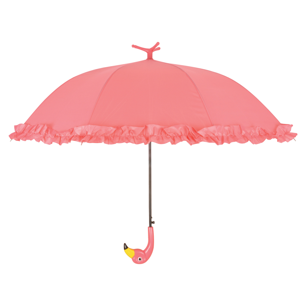 Regenschirm Flamingo mit R&uuml;schen