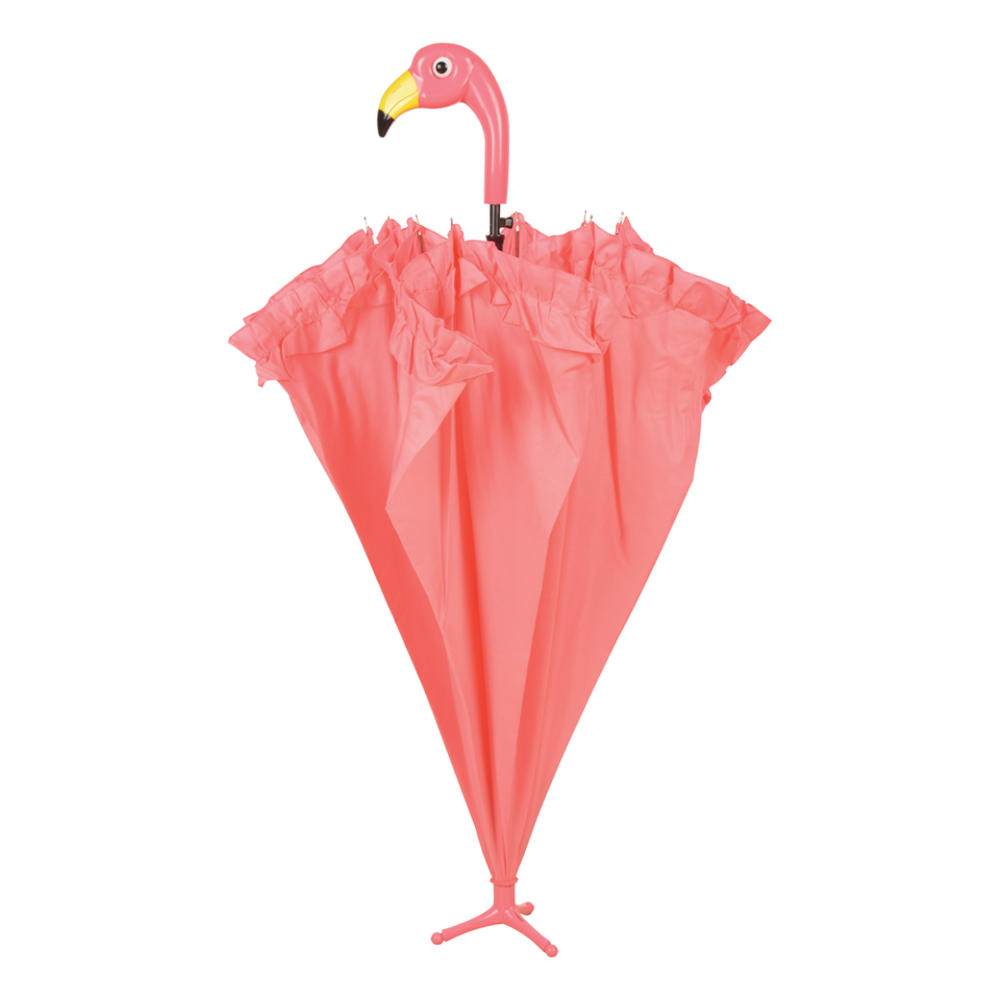 Regenschirm Flamingo mit R&uuml;schen