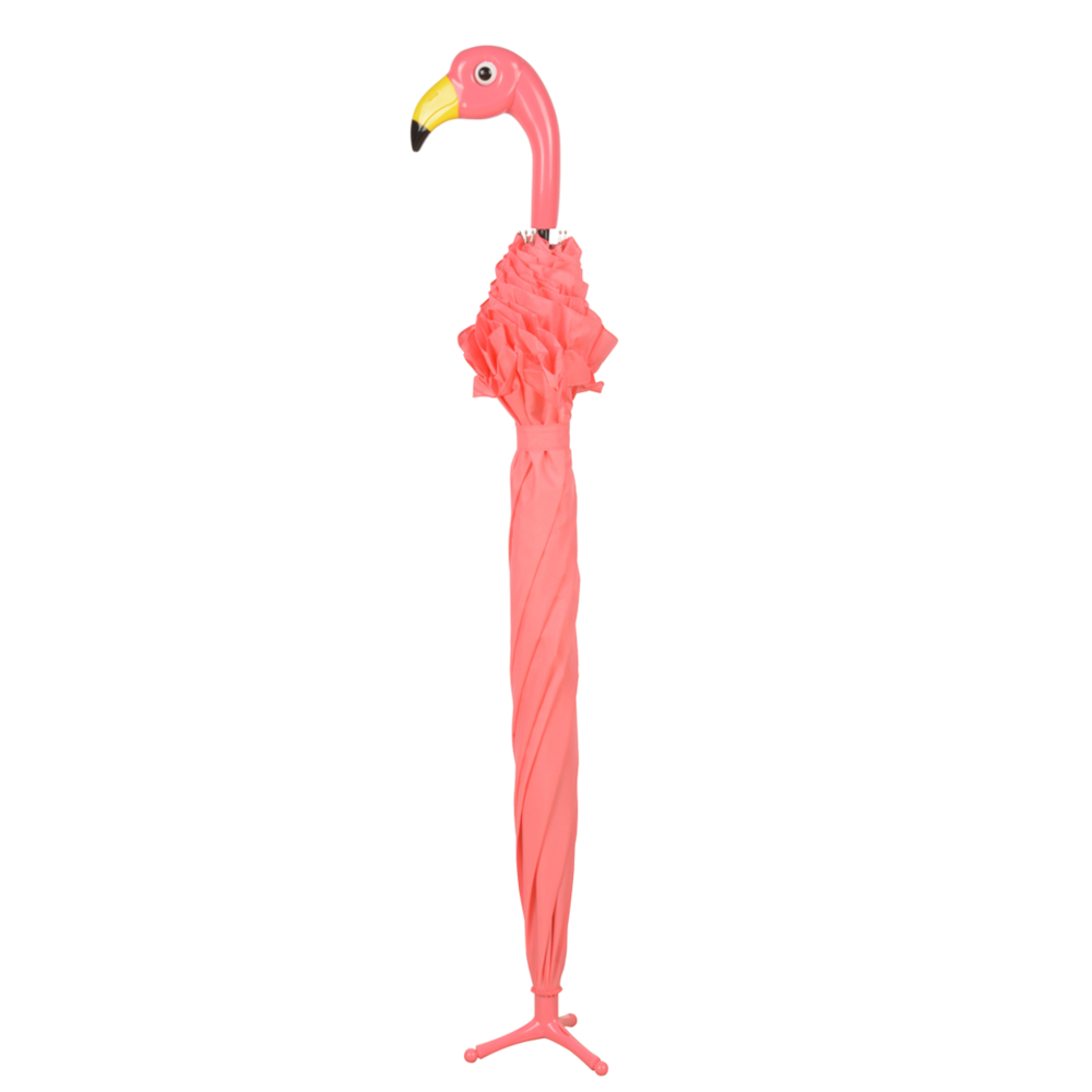 Regenschirm Flamingo mit R&uuml;schen