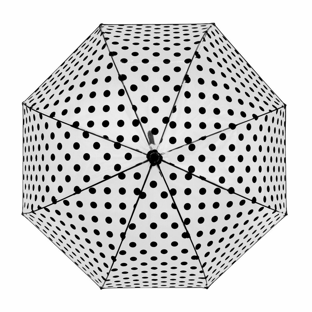 Transparant Stockschirme Black Dots