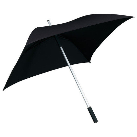 Quadratischer Regenschirm Ø 130 cm, schwarz
