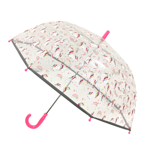 kinderregenschirm unicorn transparant