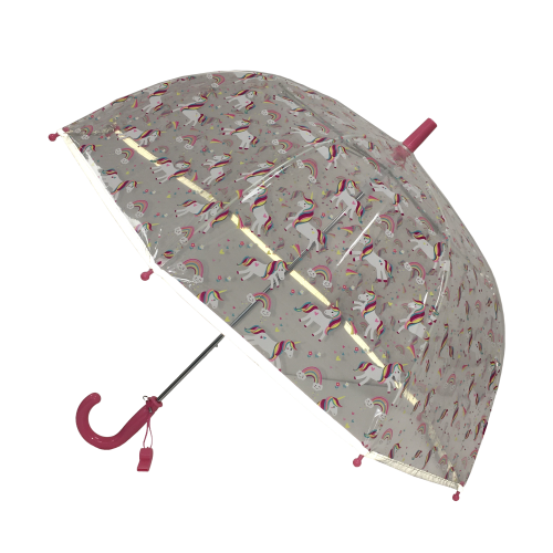 Kinderregenschirm unicorn durchsichtig 3465