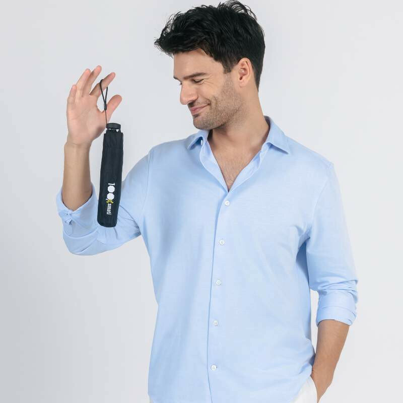 SMATI&reg; Luxus Mini-Sonnenschirm Schwarz f&uuml;r Sonne und Regen