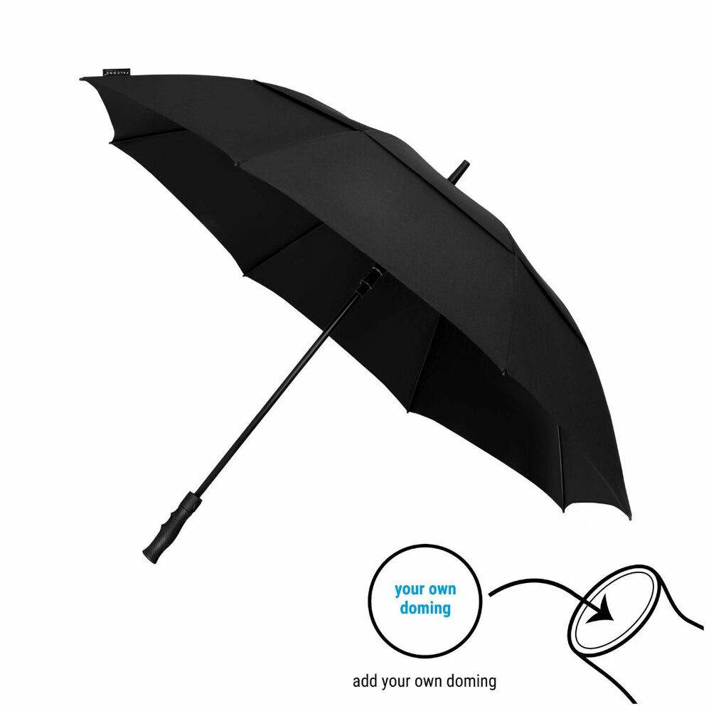 Bedruckter Luxus-Sturmregenschirm XL mit eigenem Text &ndash; Falcone &ndash; &Oslash; 130 cm
