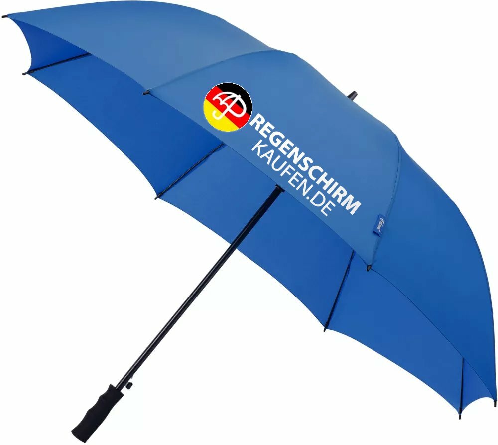 Blauer Golfschirm GP-58 mit Logo bedruckt, &Oslash; 120 cm