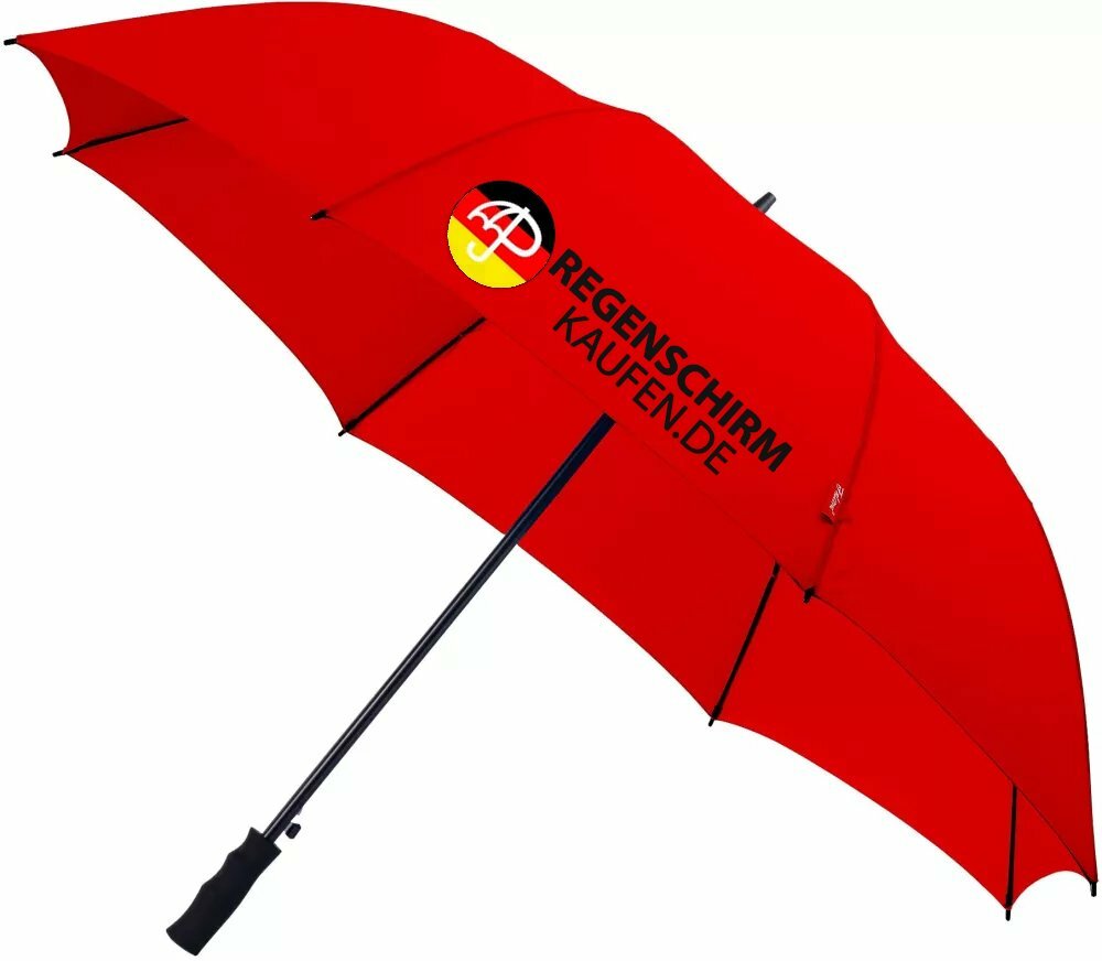 Golfschirm Ø 120 cm, rot, mit Logo