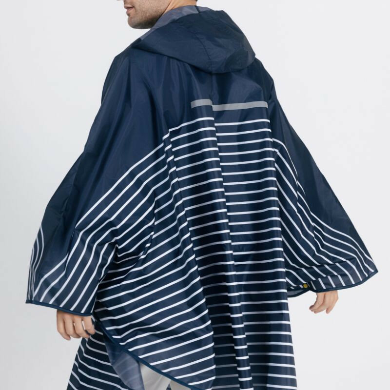 SMATI Regenponcho Marini&egrave;re nachtblau &amp; wei&szlig;