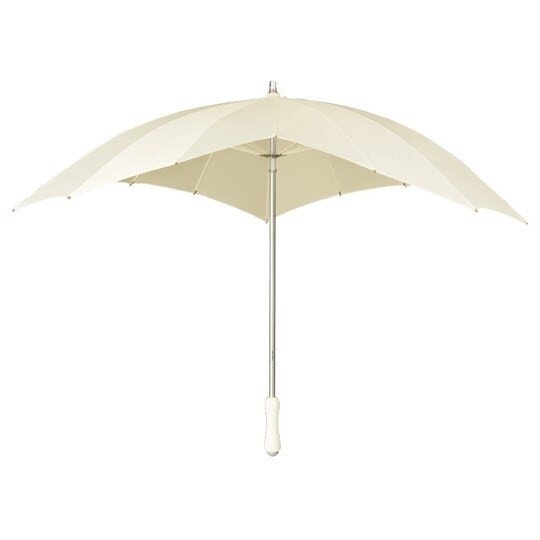 Hochzeitsschirme Herz Bedrucken Cremefarbig