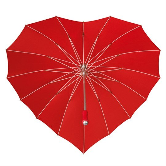 Herz Regenschirm Rot - Ich liebe dich!