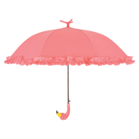Regenschirm Flamingo mit R&uuml;schen