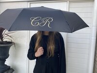  Bedruckter Regenschirm mit Initialen oder Name
