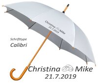 hochzeitschirm ringe Weiss