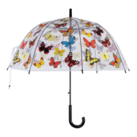 Transparante regenschirm schmetterling