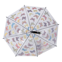 Durchsichtiger Regenschirm Schmetterling
