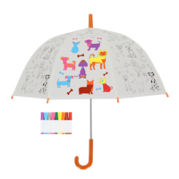 kinderregenschirm Hunde zum selber bemalen