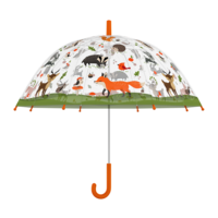 durchsichtige Kinderregenschirm Waldtiere