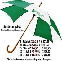 angebot Regenschirm mit logo