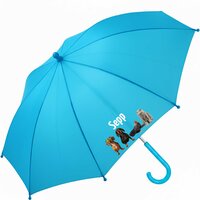 Kinderregenschirm mit Namen und lustigen Tieren mit Sonnenbrille und &amp; Spa&szlig;-Motiven       