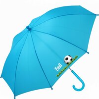 Kinderregenschirm mit Namen und  Fu&szlig;ball         