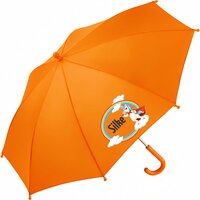 Personalisierter Kinder-Schirm mit Einhorn, buntem Regenbogen und Wolkenmotiv