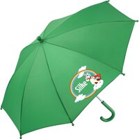 Personalisierter Kinderschirm &ndash; Einhorn auf der Wolke mit Regenbogen-Himmel