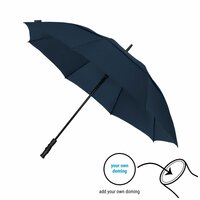 Bedruckter Luxus-Sturmregenschirm XL mit eigenem Text &ndash; Falcone &ndash; &Oslash; 130 cm
