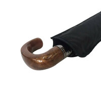 Eleganter Griff in Holzoptik mit Automatikknopf