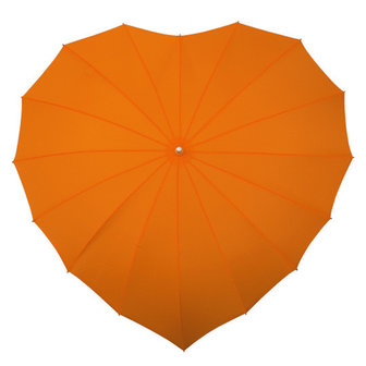 Herz Regenschirm Orange