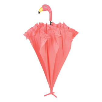 Regenschirm Flamingo mit R&uuml;schen