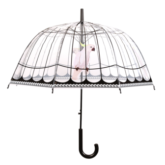 Regenschirm durchsichtig VogelKäfig
