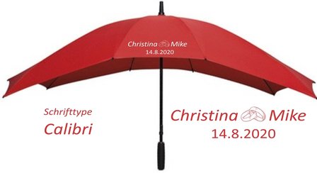 Regenschirm DUO Hochzeit Ringe (Staffelpreise)