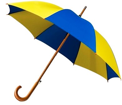 Falcone® Stockschirm Automatik Windsicher Blau/Gelb (Staffelpreise)
