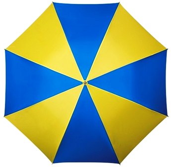 Falcone® Stockschirm Automatik Windsicher Blau/Gelb (Staffelpreise)