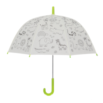 Kinderregenschirme Dschungel zum selber bemalen mitgelieferten Markern