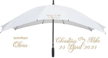 Regenschirm DUO Hochzeit Liebesherzen (Staffelpreise)