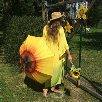 Luxe Taschenschirm Sonnenblume Auf-Zu-Automatik 