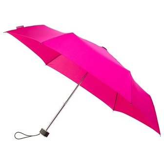 ultraflacher Taschenregenschirm rosa