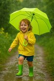 Kinderregenschirme  Limonengr&uuml;n