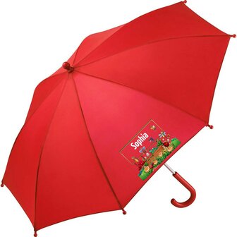 Kinderregenschirm mit Namen und Schmetterling/Marienk&auml;fer         
