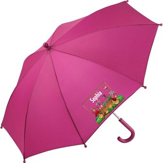 Kinderregenschirm mit Namen und Schmetterling/Marienk&auml;fer         