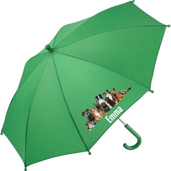 Kinderregenschirm mit Namen und Hund          