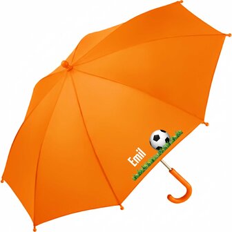 Kinderregenschirm mit Namen und  Fu&szlig;ball         