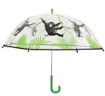 Durchsichtiger Kinderregenschirm Affe