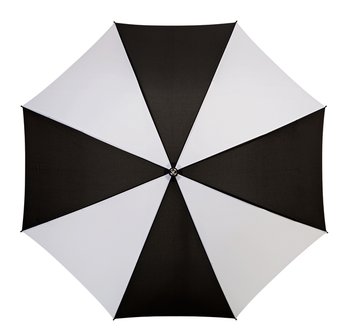 Golfregenschirm schwarz weiss