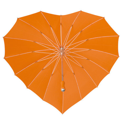Herz Regenschirm Orange