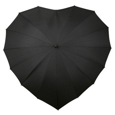 Herz Regenschirm Schwarz