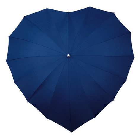 Herz Regenschirm Dunkel Blau