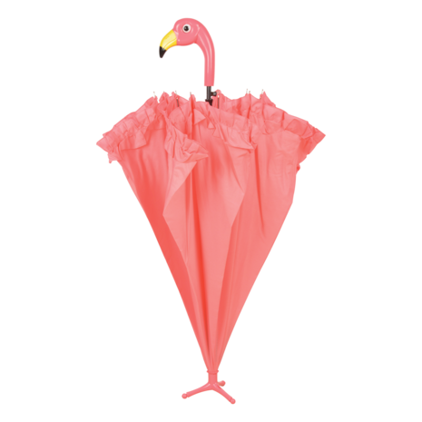 Regenschirm Flamingo mit Rüschen