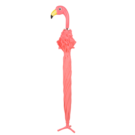 Regenschirm Flamingo mit Rüschen